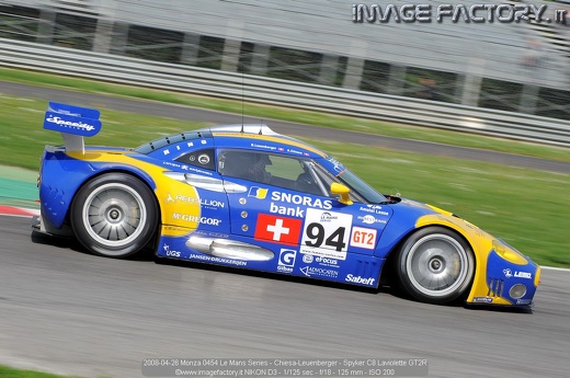 2008-04-26 Monza 0454 Le Mans Series - Chiesa-Leuenberger - Spyker C8 Laviolette GT2R